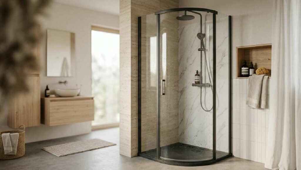 Runddusche im Badezimmer